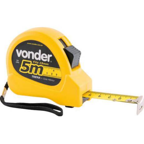 Trena com Trava 5,0 m x 19,0 mm - Vonder Menor preço em Trena com Trava 5,0 m x 19,0 mm - Vonder
