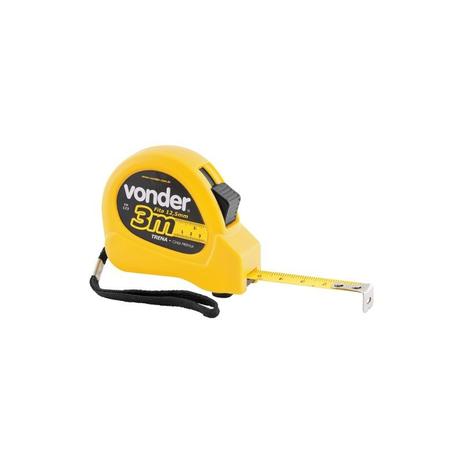 Trena de Aço 3 Metros x 12.5mm com Trava 3868370003 - Vonder Menor preço em Trena de Aço 3 Metros x 12.5mm com Trava 3868370003 - Vonder