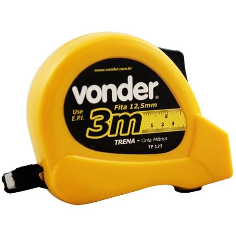 Trena de aço 3mx12,5mm com trava vonder Menor preço em Trena de aço 3mx12,5mm com trava vonder