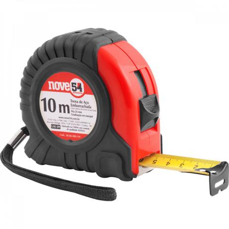 Menor preço em Trena de aço emborrachada 10 m x 25 mm Nove54
