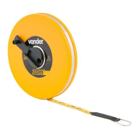 Trena de Fibra Longa 30M Caixa Fechada Vonder Menor preço em Trena de Fibra Longa 30M Caixa Fechada Vonder