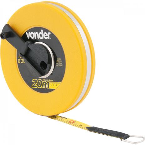 Trena de fibra longa caixa fechada com 20 m Vonder Menor preço em Trena de fibra longa caixa fechada com 20 m Vonder