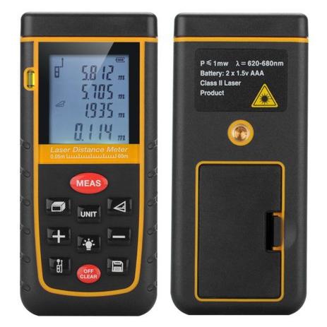 Trena Digital Laser Profissional Display LCD de 0.05 a 60M Distância Nível Área e Volume Suporta Tripé Bolsa de Cinto (BTO) - Rz Menor preço em Trena Digital Laser Profissional Display LCD de 0.05 a 60M Distância Nível Área e Volume Suporta Tripé Bolsa de Cinto (BTO) - Rz