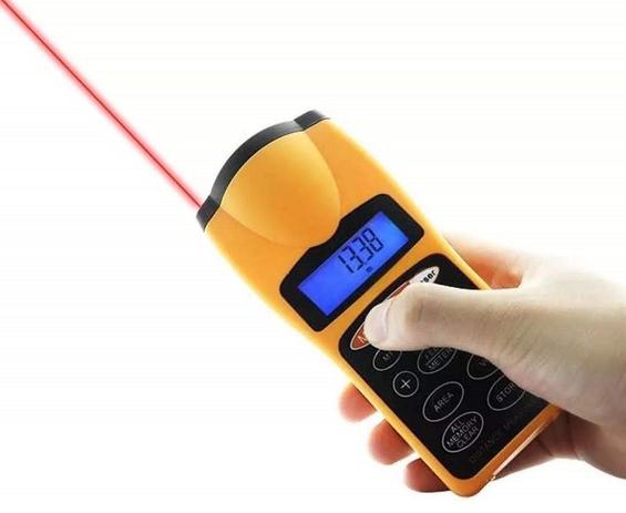 Trena Eletrônica Digital ULTRA-SÔNICA Com Mira Laser Até 18M - Imports Menor preço em Trena Eletrônica Digital ULTRA-SÔNICA Com Mira Laser Até 18M - Imports