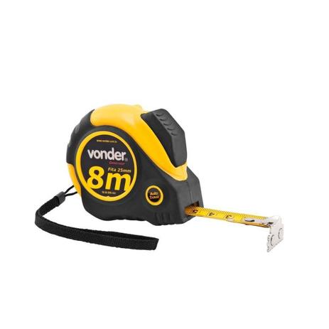 Menor preço em Trena emborrachada com fita de aço de 8 metros com auto-trava - CONSTRUTOR - Vonder