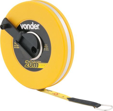 Trena fibra 20mx12,5mm longa fechada - Vonder Menor preço em Trena fibra 20mx12,5mm longa fechada - Vonder