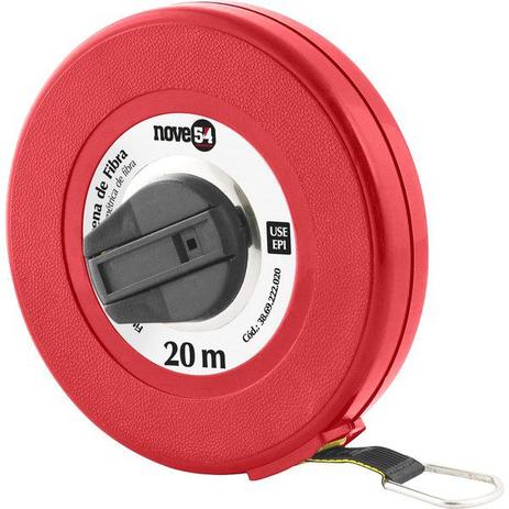 Trena longa de fibra, caixa fechada, com 20 m, NOVE54 Menor preço em Trena longa de fibra, caixa fechada, com 20 m, NOVE54