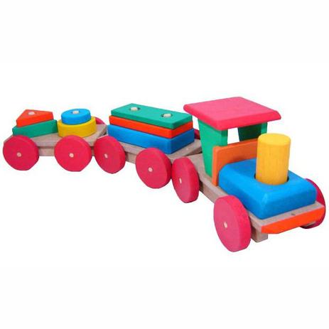 Trenzinho Pedagógico com Fitas - Planeta Brinquedos Menor preço em Trenzinho Pedagógico com Fitas - Planeta Brinquedos
