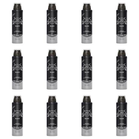 Très Marchand Black Desodorante Aerosol 150ml (Kit C/12) - Tres marchand Menor preço em Très Marchand Black Desodorante Aerosol 150ml (Kit C/12) - Tres marchand