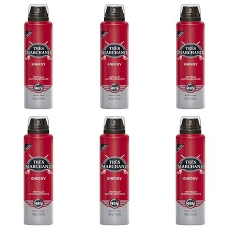 Très Marchand Energy Desodorante Aerosol 123g (Kit C/06) - Tres marchand Menor preço em Très Marchand Energy Desodorante Aerosol 123g (Kit C/06) - Tres marchand