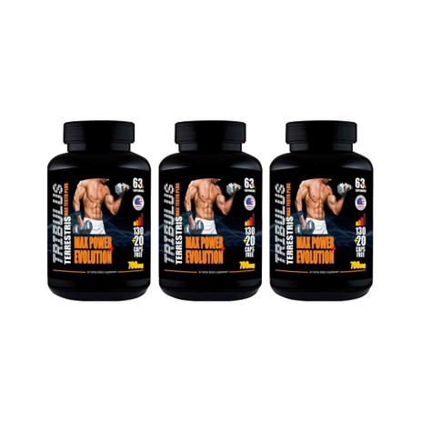 Tribulus Terrestris 150 Caps 700mg 63 Saponinas Kit Com 3 Unidades - Max power Menor preço em Tribulus Terrestris 150 Caps 700mg 63 Saponinas Kit Com 3 Unidades - Max power