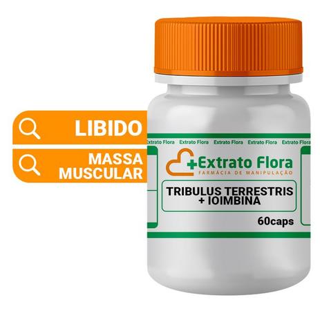 Tribulus Terrestris 500mg + Ioimbina 5mg 60 Cápsulas - Extrato flora Menor preço em Tribulus Terrestris 500mg + Ioimbina 5mg 60 Cápsulas - Extrato flora