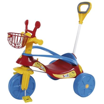 Menor preço em Triciclo Com Empurrador Smile Confort Elite Vermelho Biemme