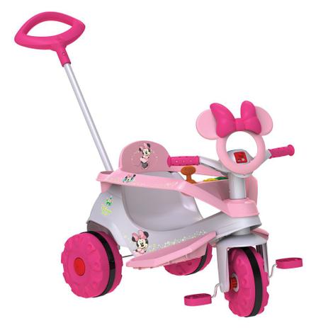 Triciclo de Passeio e Pedal - Velobaby - Disney - Minnie Mouse - Bandeirante Menor preço em Triciclo de Passeio e Pedal - Velobaby - Disney - Minnie Mouse - Bandeirante