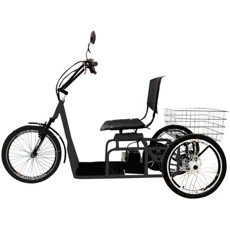 Triciclo Elétrico 800W Aro 20 Freio a Disco Confort Preto - Duos Menor preço em Triciclo Elétrico 800W Aro 20 Freio a Disco Confort Preto - Duos