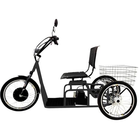 Triciclo Elétrico 800W Freio a Disco com Ré Farol e Alarme Confort Preto - Duos é boa?