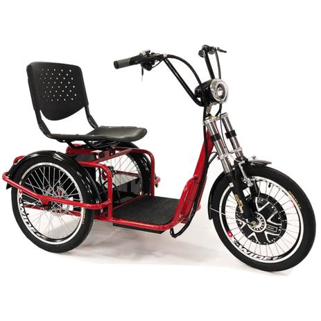 Triciclo Elétrico 800W Freio a Disco com Ré Farol e Alarme Confort Vermelho - Duos bike Menor preço em Triciclo Elétrico 800W Freio a Disco com Ré Farol e Alarme Confort Vermelho - Duos bike