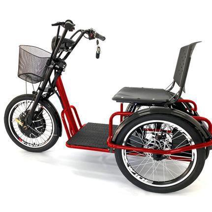 Triciclo elétrico fox duos 800w com cesta vermelho com ré Menor preço em Triciclo elétrico fox duos 800w com cesta vermelho com ré