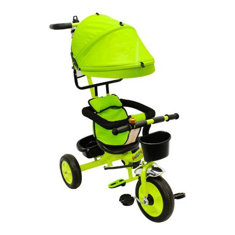 Triciclo ferro infantil rodas borracha carrinho passeio bebe capota verde - mc4789vd unica - Mega compras Menor preço em Triciclo ferro infantil rodas borracha carrinho passeio bebe capota verde - mc4789vd unica - Mega compras