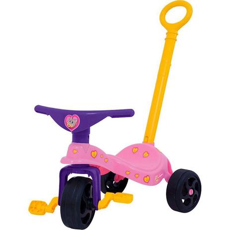 Triciclo Fofinha Com Empurrador 07493 Xalingo Menor preço em Triciclo Fofinha Com Empurrador 07493 Xalingo
