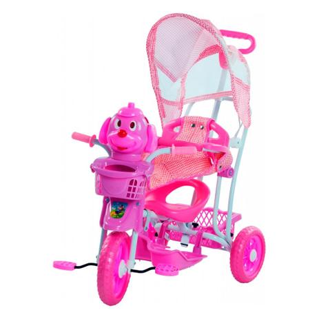 Triciclo Gangorra com Capota Rosa - Bel Fix Menor preço em Triciclo Gangorra com Capota Rosa - Bel Fix