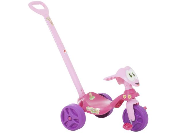 Triciclo Infantil Bandeirante com Empurrador - Zootico Passeio Haste Removível Menor preço em Triciclo Infantil Bandeirante com Empurrador - Zootico Passeio Haste Removível