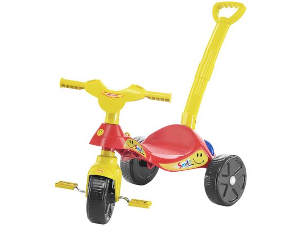 Triciclo Infantil Biemme com Empurrador - Smile Bombeiro Haste Removível Menor preço em Triciclo Infantil Biemme com Empurrador - Smile Bombeiro Haste Removível