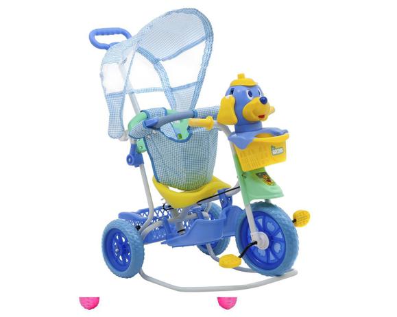 Triciclo Infantil C/capota 2x1,música/luzes Vira Gangorra Belfix Azul - Bel fix Menor preço em Triciclo Infantil C/capota 2x1,música/luzes Vira Gangorra Belfix Azul - Bel fix