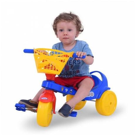Triciclo Infantil Com Cesta E Adesivos Zoo Xalingo Menor preço em Triciclo Infantil Com Cesta E Adesivos Zoo Xalingo