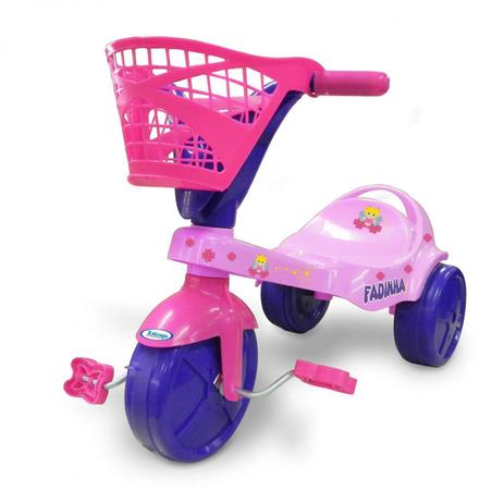 Triciclo Infantil com Pedal Fadinha Rosa Xalingo Brinquedos Rosa Menor preço em Triciclo Infantil com Pedal Fadinha Rosa Xalingo Brinquedos Rosa