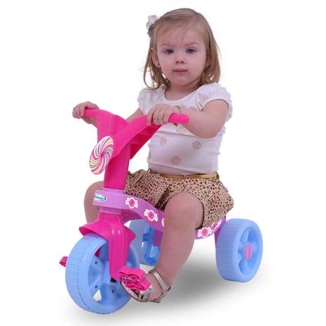 Triciclo Infantil Lolli Pop Xalingo Brinquedos Rosa Menor preço em Triciclo Infantil Lolli Pop Xalingo Brinquedos Rosa