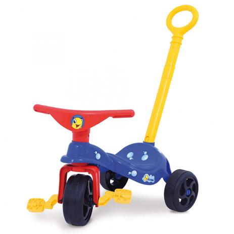 Triciclo Infantil Peixinho com Empurrador Azul Xalingo Brinquedos Azul Menor preço em Triciclo Infantil Peixinho com Empurrador Azul Xalingo Brinquedos Azul