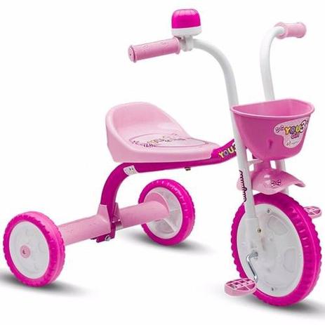 Triciclo Infantil Rosa Menina 3 Rodas Nathor You 3 Girl Menor preço em Triciclo Infantil Rosa Menina 3 Rodas Nathor You 3 Girl