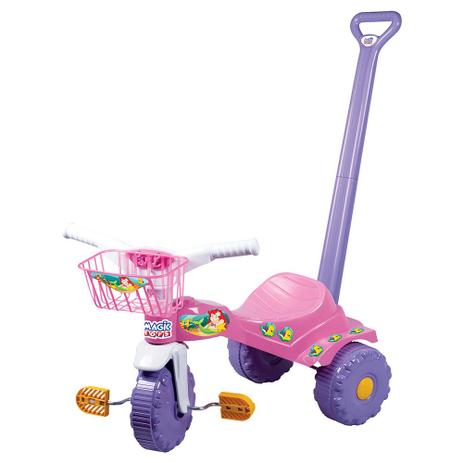 Triciclo Infantil Tico Tico Com Empurrador Sereia - Magic toys é boa?