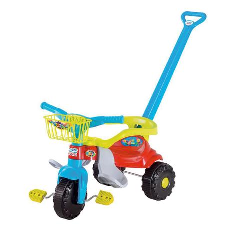 Triciclo Motoca Infantil Tico Tico Velotrol Pedal Cesta Azul - MAGIC TOYS Menor preço em Triciclo Motoca Infantil Tico Tico Velotrol Pedal Cesta Azul - MAGIC TOYS