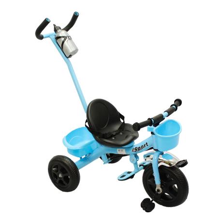 Triciclo passeio ferro pedal infantil haste rodas borracha azul mc4802az unica - Mega compras Menor preço em Triciclo passeio ferro pedal infantil haste rodas borracha azul mc4802az unica - Mega compras