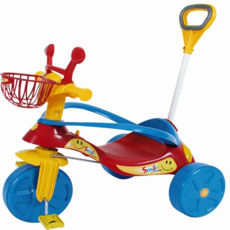 Triciclo Smile Confort Elite Vermelho com Empurrador Biemme Menor preço em Triciclo Smile Confort Elite Vermelho com Empurrador Biemme