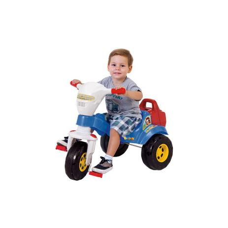 Triciclo Tico Tico Bichos com Haste Direcionável com Som - Azul - Magic Toys Menor preço em Triciclo Tico Tico Bichos com Haste Direcionável com Som - Azul - Magic Toys
