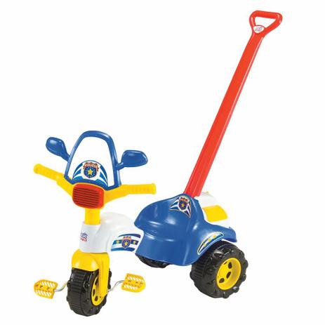 Triciclo Velotrol Bebe 1 Ano Rosa Com Empurrador e Maletinha Polícia - 2703 - Magic Toys Menor preço em Triciclo Velotrol Bebe 1 Ano Rosa Com Empurrador e Maletinha Polícia - 2703 - Magic Toys