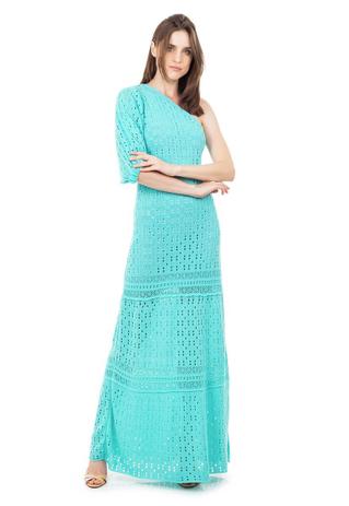 vestido tricot ombro a ombro