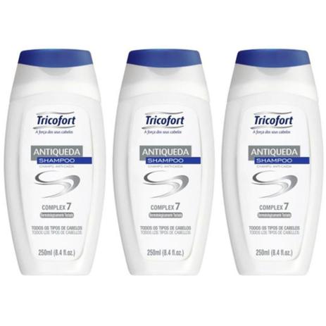 Tricofort Antiqueda Shampoo 250ml (Kit C/03) Menor preço em Tricofort Antiqueda Shampoo 250ml (Kit C/03)