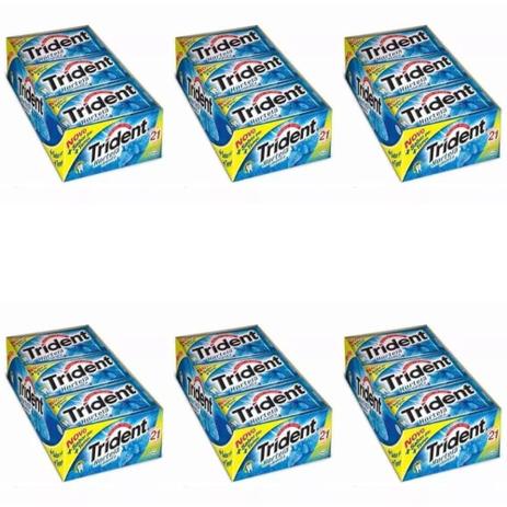 Trident Hortelã Chiclete Caixa C/21 (Kit C/06) Menor preço em Trident Hortelã Chiclete Caixa C/21 (Kit C/06)