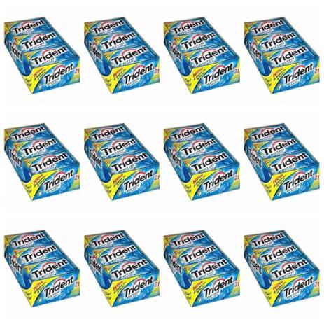 Trident Hortelã Chiclete Caixa C/21 (Kit C/12) Menor preço em Trident Hortelã Chiclete Caixa C/21 (Kit C/12)