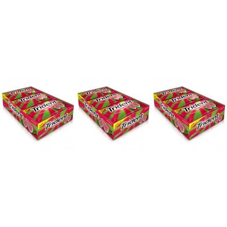 Trident Melancia Chiclete Caixa C/21 (Kit C/03) Menor preço em Trident Melancia Chiclete Caixa C/21 (Kit C/03)