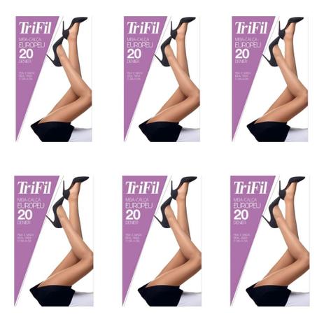 Trifil Europeu Meia Calça Natural Tamanho U (Kit C/06) Menor preço em Trifil Europeu Meia Calça Natural Tamanho U (Kit C/06)