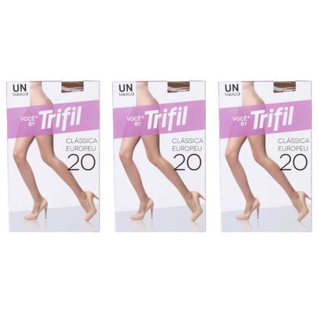 Trifil Europeu Meia Calça Tabaco Tamanho U (Kit C/03) Menor preço em Trifil Europeu Meia Calça Tabaco Tamanho U (Kit C/03)