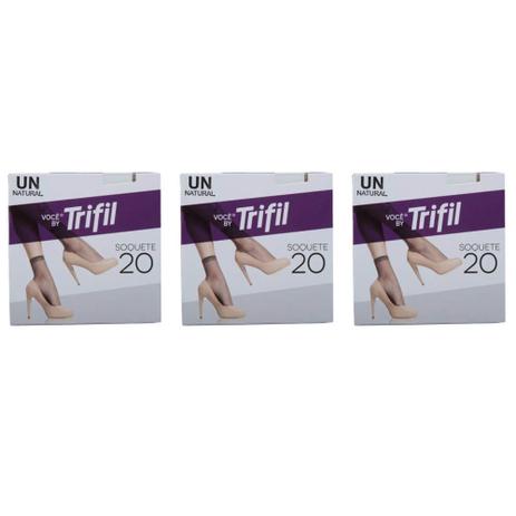 Trifil Meia Soquete Natural Claro Tamanho U (Kit C/03) Menor preço em Trifil Meia Soquete Natural Claro Tamanho U (Kit C/03)