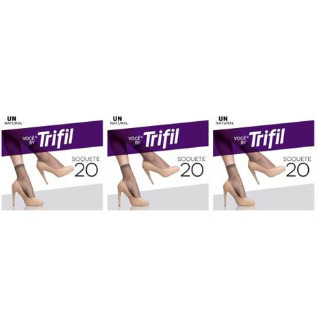Trifil Meia Soquete Natural Tamanho U (Kit C/03) Menor preço em Trifil Meia Soquete Natural Tamanho U (Kit C/03)