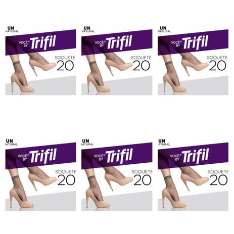 Trifil Meia Soquete Natural Tamanho U (Kit C/06) Menor preço em Trifil Meia Soquete Natural Tamanho U (Kit C/06)