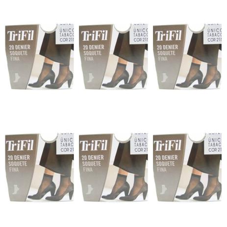 Trifil Meia Soquete Tabaco Tamanho U (Kit C/06) Menor preço em Trifil Meia Soquete Tabaco Tamanho U (Kit C/06)